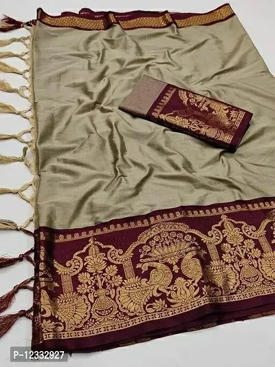 TEMPLE SAREE (CREAM)-thumb2