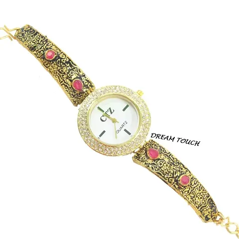 Trendy Kundan Alloy Watch for Women