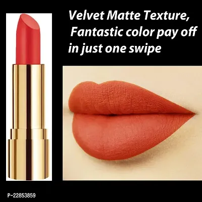 Rythmx Professional Timeless 4 Colors Collection Velvet Touch Matte Lipstick Long Stay on Lips(Orange, Reddish Maroon, Maroon, Passion Peach)-thumb3