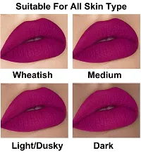 EOD? Soft Matte Kiss Proof Vegan Made in India Liquid Lipstick Long Wearing Set of 2 Lip Gloss(Purple, Blood Red)-thumb3