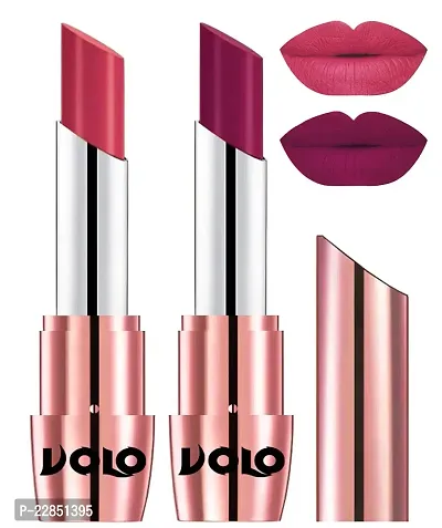 Volo Perfect Creamy with Matte Lipsticks Combo, Lip Gifts to love (Pink, Magenta)