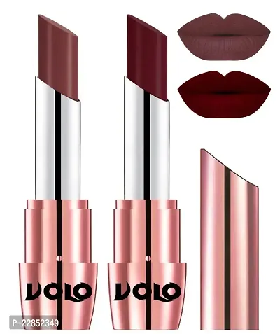Volo Perfect Creamy with Matte Lipsticks Combo, Lip Gifts to love (Coffee, Maroon)