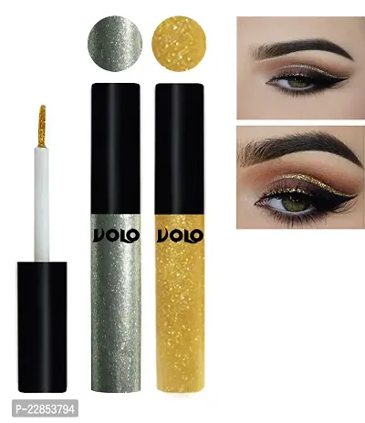 Volo WATERPROOF GLITTER EYE LINER (Entick Silver, Light Golden)-thumb3