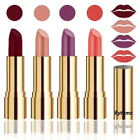 Rythmx Professional Timeless 4 Colors Collection Velvet Touch Matte Lipstick Long Stay on Lips(Maroon, Passion Peach, Light Purple, Peach)-thumb1