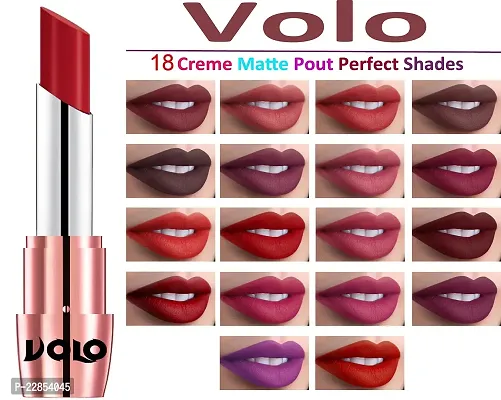 Volo Perfect Creamy with Matte Lipsticks Combo, No more dry lips(Tomato Red, Maroon, Passion Pink, Coral)-thumb2
