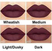 EOD? Elite Collection Long Lasting Waterproof 100% Vegan Made in India Matte Liquid Lipstick Combo of 2 Lip Gloss(Chocolate Brown, Maroon)-thumb4