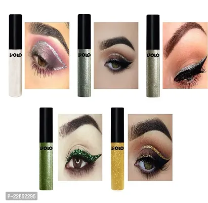 Volo WATERPROOF GLITTER EYE LINER (White, Light Copper, Olive Green, Light Golden)-thumb3