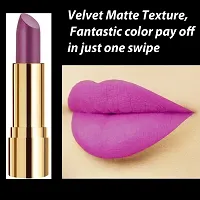 Rythmx Professional Timeless 4 Colors Collection Velvet Touch Matte Lipstick Long Stay on Lips(Maroon, Passion Peach, Light Purple, Peach)-thumb3