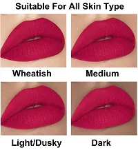 EOD? Soft Matte Kiss Proof Vegan Made in India Liquid Lipstick Long Wearing Set of 2 Lip Gloss(Maroon, Dark Pink)-thumb2