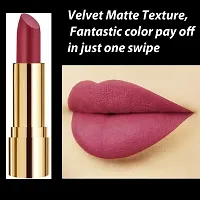 Rythmx Professional Timeless 4 Colors Collection Velvet Touch Matte Lipstick Long Stay on Lips(Peaches Nude, Blood Red, Brown, Dark Pink)-thumb4