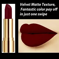 Rythmx Professional Timeless 4 Colors Collection Velvet Touch Matte Lipstick Long Stay on Lips(Orange, Reddish Maroon, Maroon, Passion Peach)-thumb4