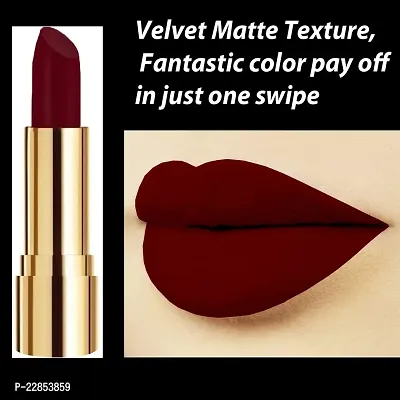 Rythmx Professional Timeless 4 Colors Collection Velvet Touch Matte Lipstick Long Stay on Lips(Orange, Reddish Maroon, Maroon, Passion Peach)-thumb5