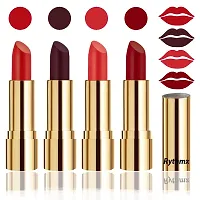 Rythmx Professional Timeless 4 Colors Collection Velvet Touch Matte Lipstick Long Stay on Lips(Reddish Orange, Dark Wine, Orange, Reddish Maroon)-thumb1