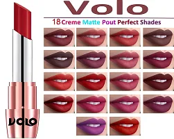 Volo Perfect Creamy with Matte Lipsticks Combo, No more dry lips(Dark Peach, Red, Light Peach, Purple)-thumb1