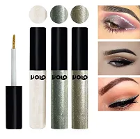 Volo WATERPROOF GLITTER EYE LINER (White, Entick Silver, Light Copper)-thumb1