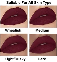 EOD? Soft Matte Kiss Proof Vegan Made in India Liquid Lipstick Long Wearing Set of 2 Lip Gloss(Maroon, Dark Pink)-thumb4