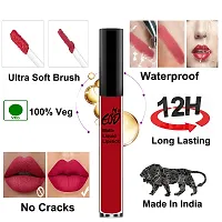 EOD? Elite Collection Long Lasting Waterproof 100% Vegan Made in India Matte Liquid Lipstick Combo of 2 Lip Gloss(Passion Magenta, Dark Pink)-thumb3