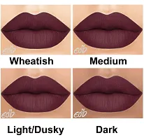 EOD? Elite Collection Long Lasting Waterproof 100% Vegan Made in India Matte Liquid Lipstick Combo of 2 Lip Gloss(Passion Magenta, Chocolate Brown)-thumb4