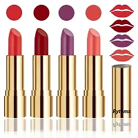 Rythmx Professional Timeless 4 Colors Collection Velvet Touch Matte Lipstick Long Stay on Lips(Orange, Reddish Maroon, Light Purple, Peach)-thumb1