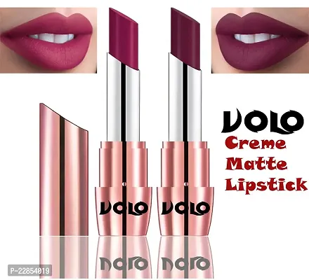 Volo Perfect Creamy with Matte Lipsticks Combo, Lip Gifts to love (Magenta, Wine)-thumb0