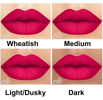 EOD? Elite Collection Long Lasting Waterproof 100% Vegan Made in India Matte Liquid Lipstick Combo of 2 Lip Gloss(Passion Magenta, Dark Pink)-thumb4