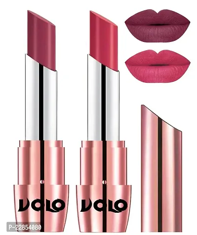 Volo Perfect Creamy with Matte Lipsticks Combo, Lip Gifts to love (Cherry, Pink)