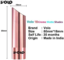 Volo Perfect Creamy with Matte Lipsticks Combo, No more dry lips(Dark Peach, Red, Light Peach, Purple)-thumb2