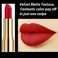 Rythmx Professional Timeless 4 Colors Collection Velvet Touch Matte Lipstick Long Stay on Lips(Peaches Nude, Blood Red, Brown, Dark Pink)-thumb2