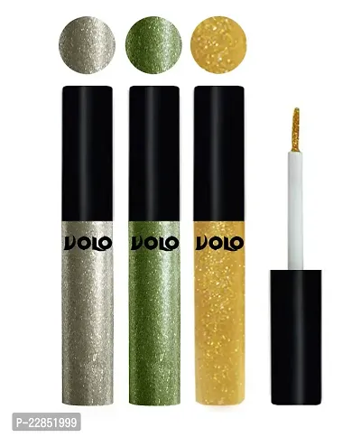 Volo WATERPROOF GLITTER EYE LINER (Light Copper, Olive Green, Light Golden)
