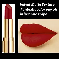 Rythmx Professional Timeless 4 Colors Collection Velvet Touch Matte Lipstick Long Stay on Lips(Reddish Orange, Dark Wine, Orange, Reddish Maroon)-thumb4