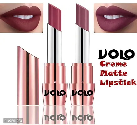 Volo Perfect Creamy with Matte Lipsticks Combo, Lip Gifts to love (Cherry, Plum)