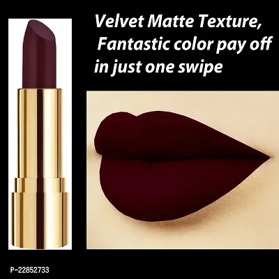 Rythmx Professional Timeless 4 Colors Collection Velvet Touch Matte Lipstick Long Stay on Lips(Reddish Orange, Dark Wine, Orange, Reddish Maroon)-thumb3