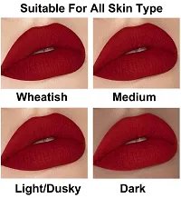 EOD? Soft Matte Kiss Proof Vegan Made in India Liquid Lipstick Long Wearing Set of 2 Lip Gloss(Orangish Red, Red)-thumb4