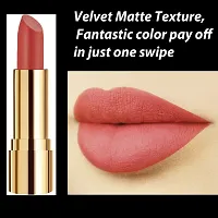 Rythmx Professional Timeless 4 Colors Collection Velvet Touch Matte Lipstick Long Stay on Lips(Chocolate Brown, Dark Peach, Light Purple, Peach)-thumb2