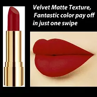 Rythmx Professional Timeless 4 Colors Collection Velvet Touch Matte Lipstick Long Stay on Lips(Orange, Reddish Maroon, Maroon, Passion Peach)-thumb3