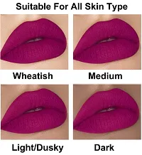 EOD? Soft Matte Kiss Proof Vegan Made in India Liquid Lipstick Long Wearing Set of 2 Lip Gloss(Purple, Blood Red)-thumb4