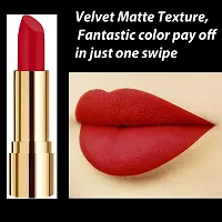 Rythmx Professional Timeless 4 Colors Collection Velvet Touch Matte Lipstick Long Stay on Lips(Peaches Nude, Blood Red, Brown, Dark Pink)-thumb3