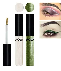 Volo WATERPROOF GLITTER EYE LINER (White, Olive Green)-thumb1