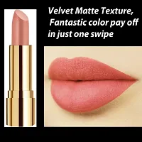 Rythmx Professional Timeless 4 Colors Collection Velvet Touch Matte Lipstick Long Stay on Lips(Brown, Dark Pink, Maroon, Passion Peach)-thumb4