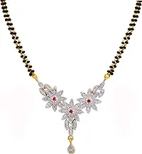 Sunhari Jewels Women Pride Traditional Flower Mangalsutra Set for Women.-thumb2