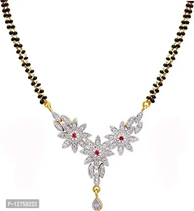 Sunhari Jewels Women Pride Traditional Flower Mangalsutra Set for Women.-thumb3