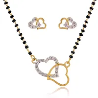 Sunhari Jewels Silver gold Heart Mangalsutra-thumb3