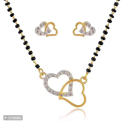 Sunhari Jewels Silver gold Heart Mangalsutra-thumb4