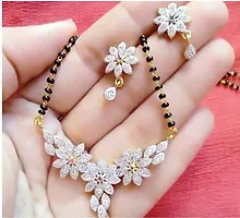 Sunhari Jewels Women Pride Traditional Flower Mangalsutra Set for Women.-thumb1