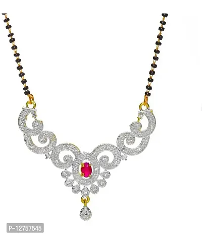 Sunhari Jewels Pink stone Mangalsutra set-thumb2