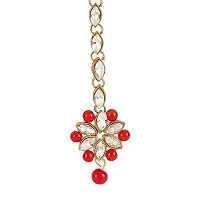 Sunhari Jewels Red moti Choker Necklace set-thumb3