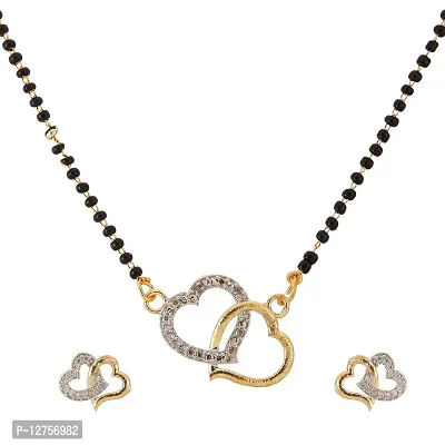 Sunhari Jewels Silver gold Heart Mangalsutra