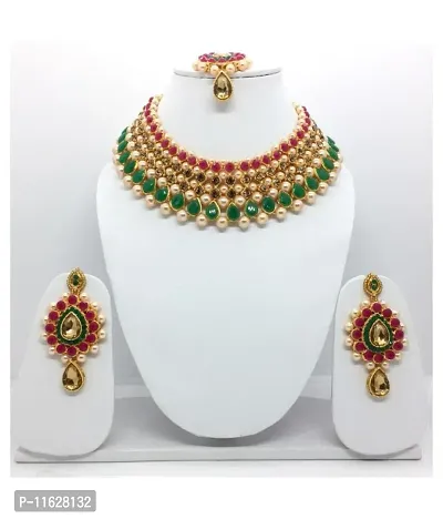 Red Green Necklace Set-thumb0