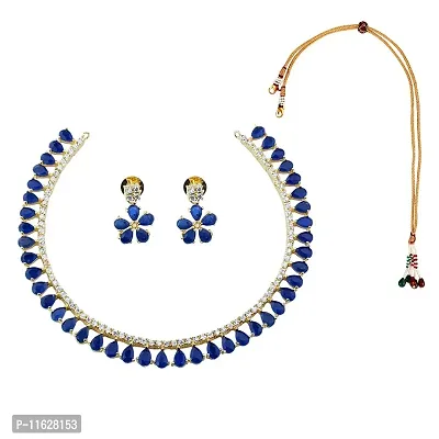 AD Blue Necklace with Chain