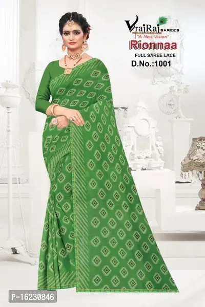 Fancy Chiffon Saree with Blouse Piece for Women-thumb0